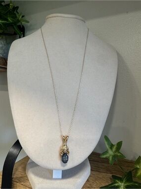10 k Sapphire and Diamond Pendant